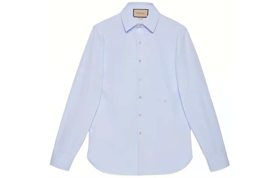 GUCCI Lido Shirt Men's Light Blue