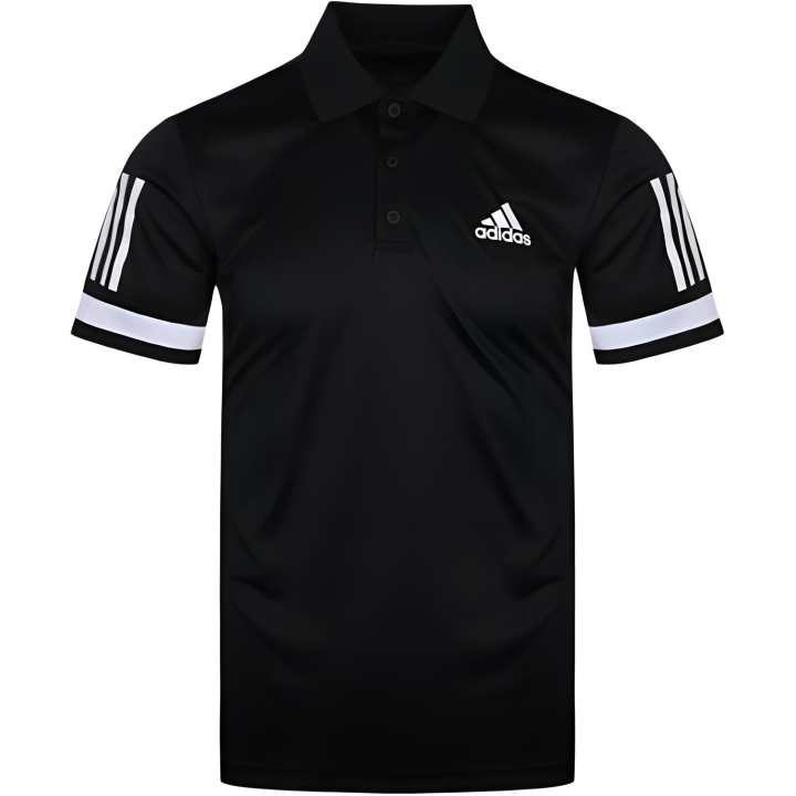 Adidas Adidas Polo Shirts Men's Black Polo Collar Moderate