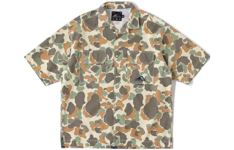 New Balance New Balance Shirts Men's Green Lapel Moderate Shirt