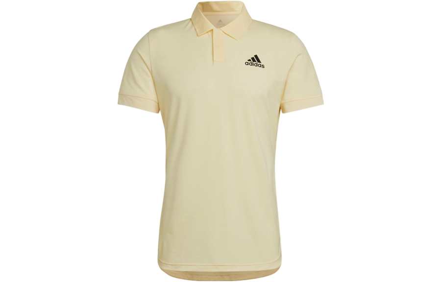 Adidas Adidas Polo Shirts Men's Yellow Polo Collar Moderate Straight Fit