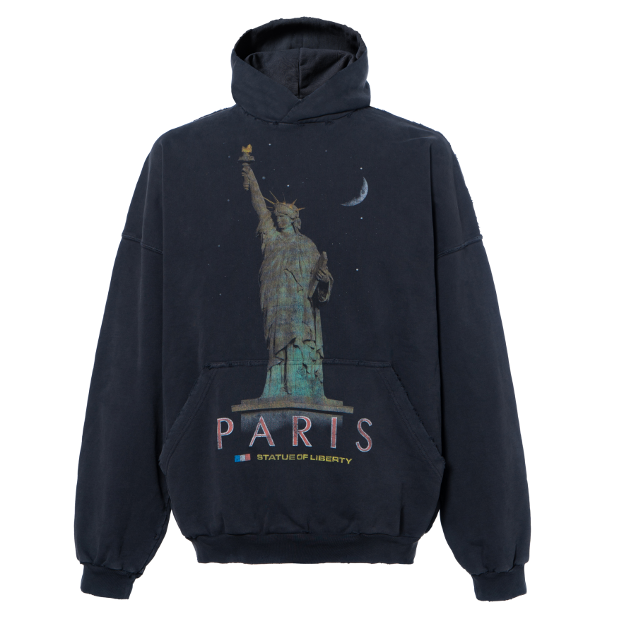 Balenciaga Paris Liberty Destroyed Oversized Hoodie