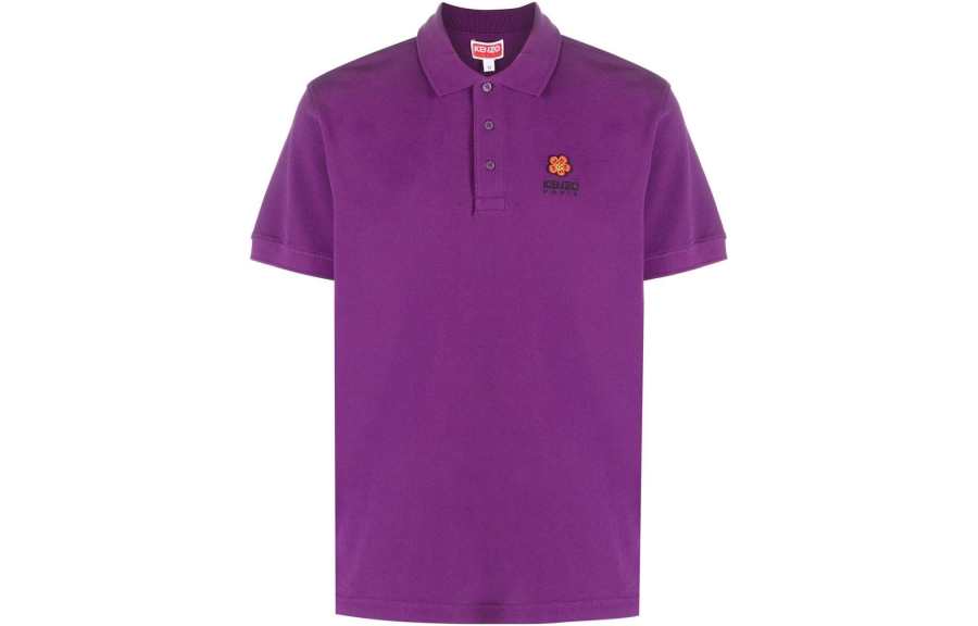 KENZO X Nigo SS23 Polo Shirts Men's Purple Polo Collar Moderate Straight Fit