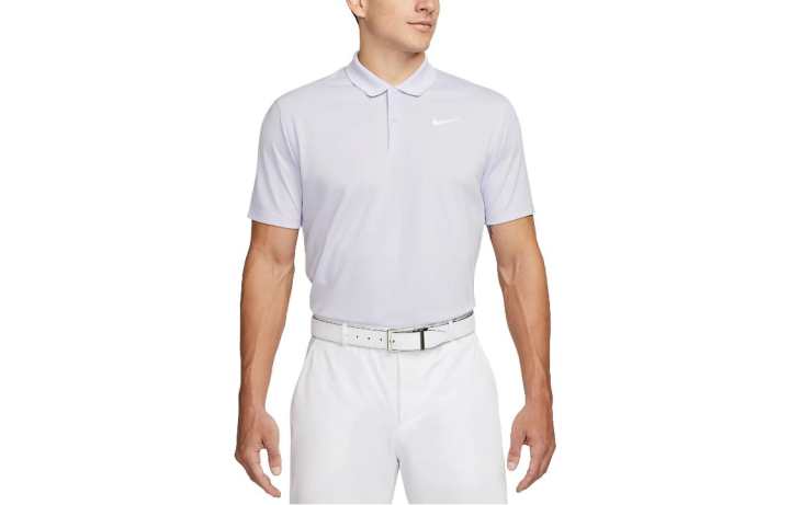 Nike Nike Polo Shirts Men's Silver Polo Collar Moderate Straight Fit