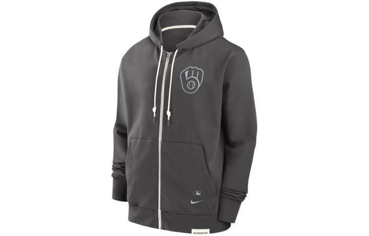 Nike Nike Milwaukee Brewers Travel Player Sweatshirt Men's Gray