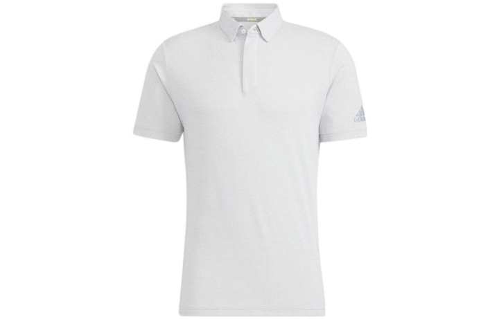 Adidas Adidas Polo Shirts Men's Gray Stand Collar Moderate Straight Fit