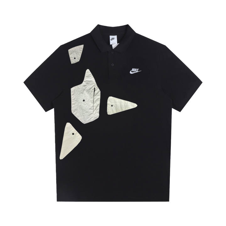 Nike Nike Polo Shirts Unisex Black Polo Collar Moderate Straight Fit