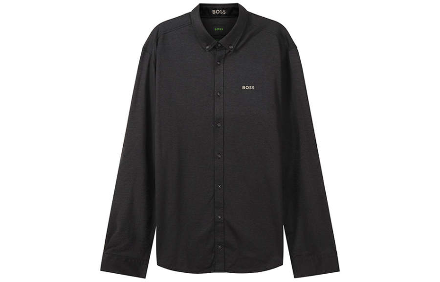 HUGO BOSS Long Sleeved Shirt Men's Black Gray