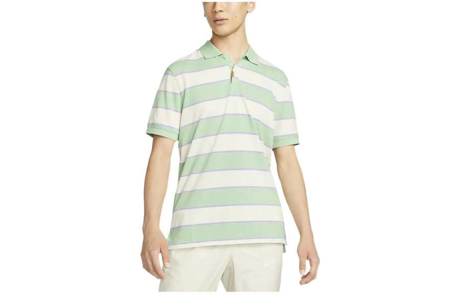 Nike Nike Polo Shirts Men's Green Polo Collar Moderate Straight Fit