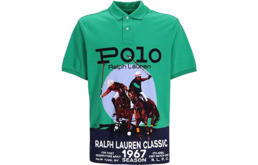 Polo Ralph Lauren SS23 Polo Shirt Men's Green Multicolor