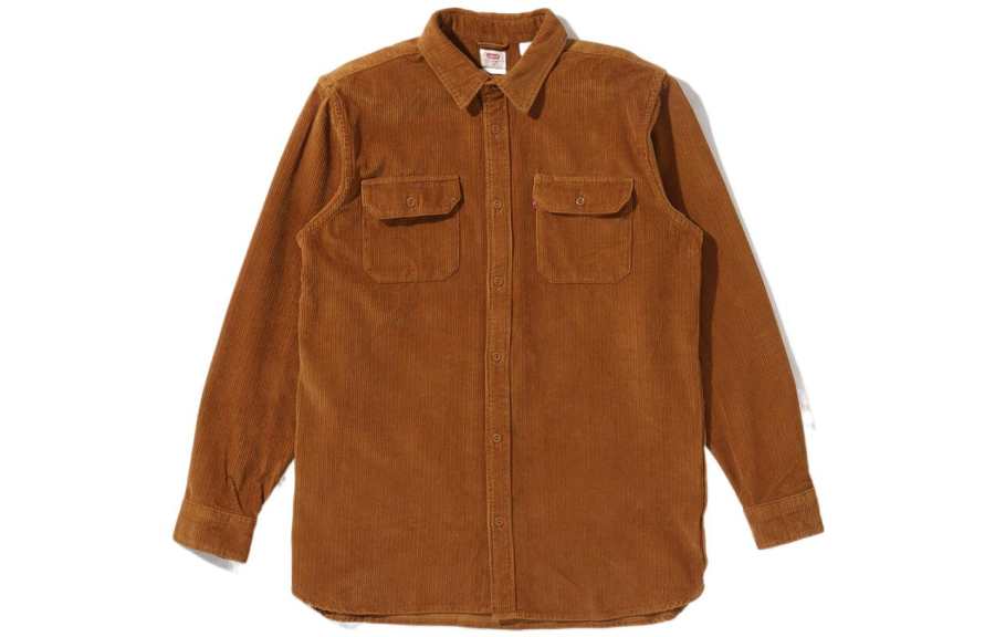 Levis Levis Shirts Men's Burnt Yellow Lapel Moderate Other