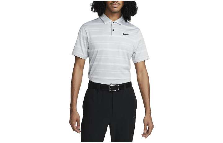 Nike Nike Polo Shirts Men's Blue With White Lettering Polo Collar Moderate Straight Fit