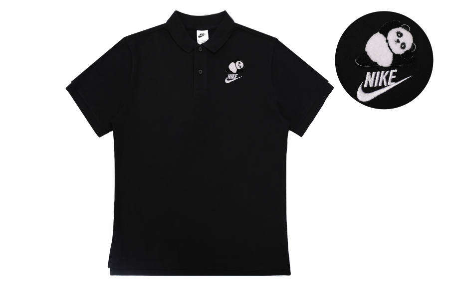 Nike Nike Polo Shirts Men's Black Polo Collar Moderate Straight Fit