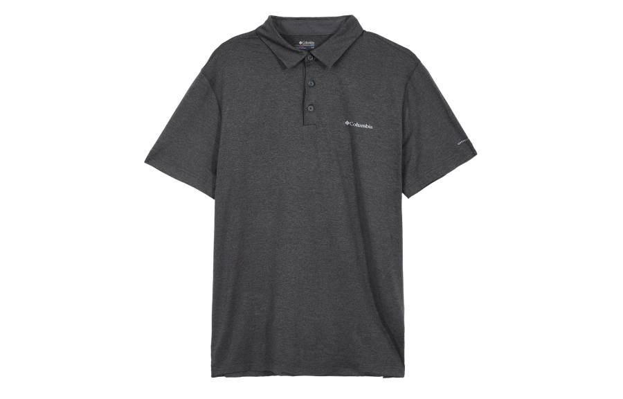 Columbia Polo Shirts Men's Linen Gray Moderate