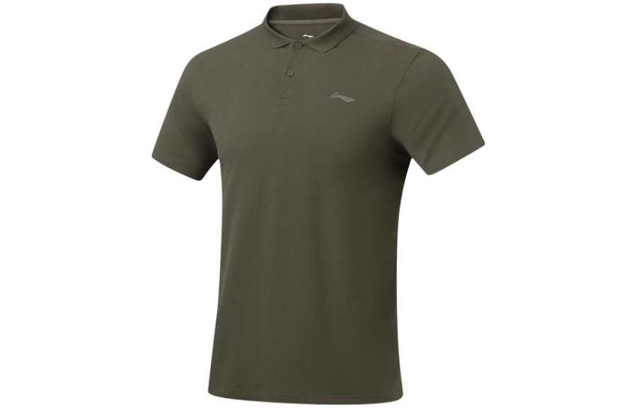 Li-Ning Li Ning Polo Shirt Men's Army Canvas Green