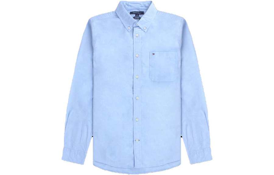 Tommy Hilfiger Shirts Men's Sky Blue Lapel Moderate Other