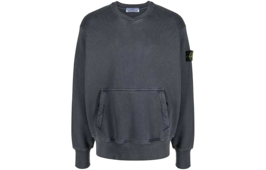 STONE ISLAND Sweatshirts Men's Gray Crew Neck Moderate Other
