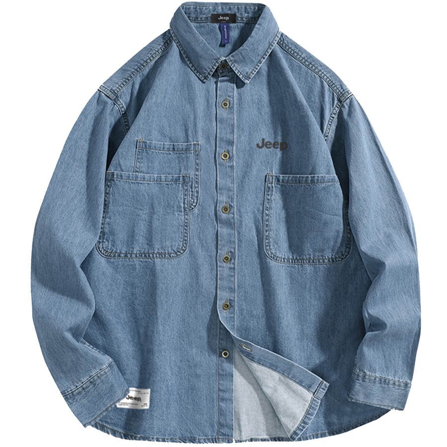 Jeep Jeep Shirts Unisex Crew Neck Moderate Denim