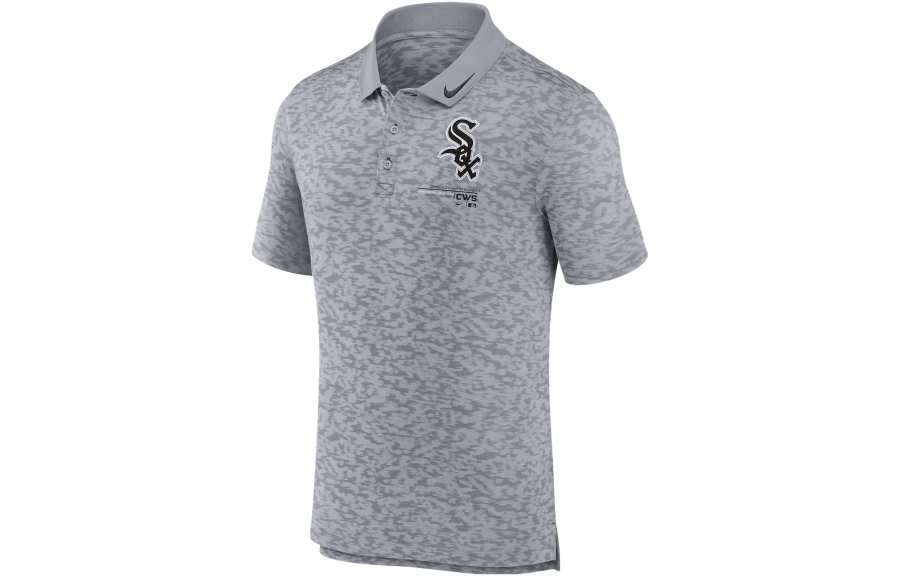 Nike Nike Polo Shirts Men's Gray Polo Collar Moderate Straight Fit