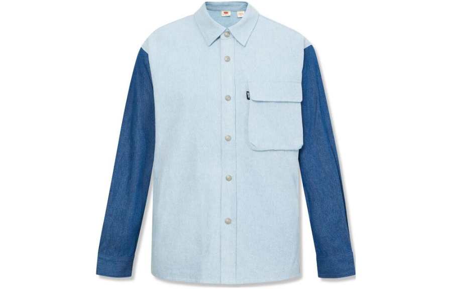 Levis Levis Shirts Men's Blue Pointed Collar Moderate Other