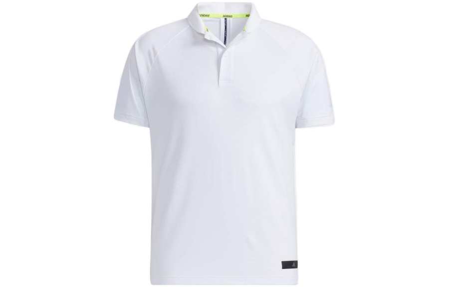 Adidas Adidas Polo Shirts Men's White Polo Collar Moderate Straight Fit