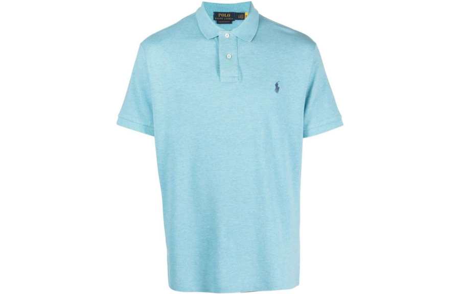 Polo Ralph Lauren SS23 Polo Shirt Custom Slim Fit Men's Blue & Marine Blue