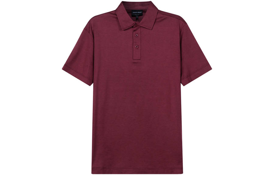 Giorgio Armani satin-finish jersey polo shirt