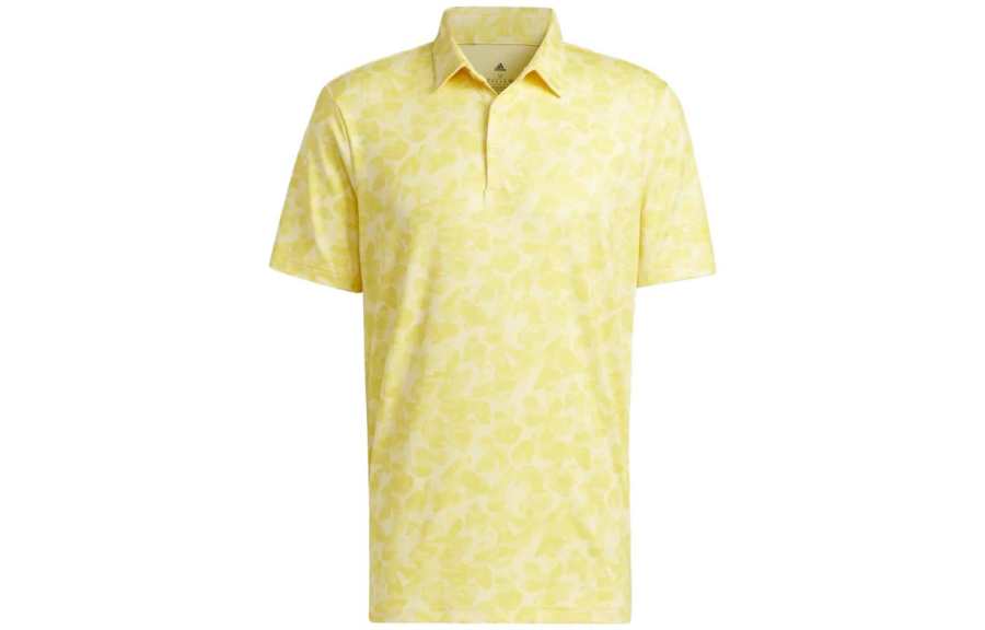 Adidas Adidas Polo Shirts Men's Yellow Polo Collar Moderate Straight Fit