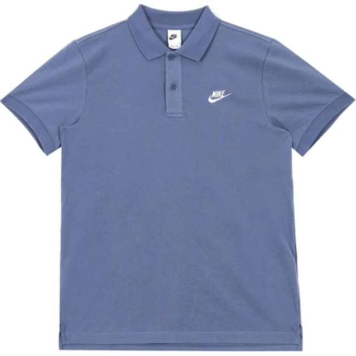 Nike Nike Polo Shirts Men's Diffused Blue Polo Collar Moderate Straight Fit