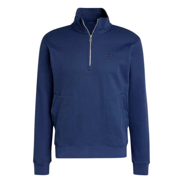 Adidas Adidas Trefoil Essentials Waffle 1/2 Zip Sweatshirt