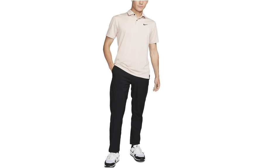 Nike Nike Polo Shirts Men's Pink Polo Collar Moderate Straight Fit