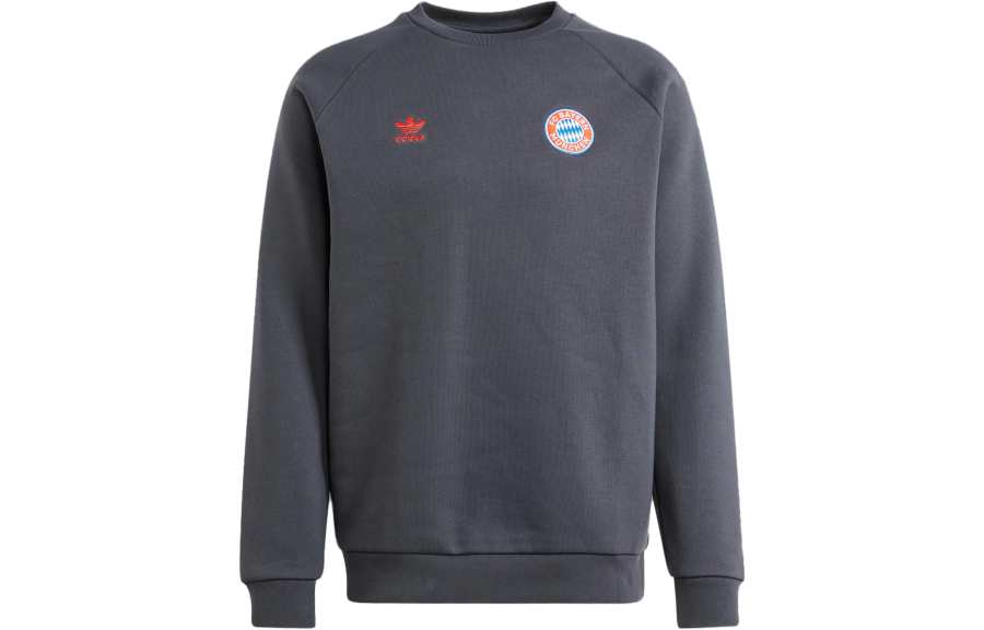 Adidas Adidas Essential Fc Bayern Essentials Trefoil Crew Sweatshirt Men's Dark Gray