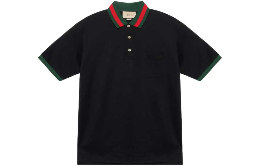 GUCCI Web-stripe Piqué Polo Shirt