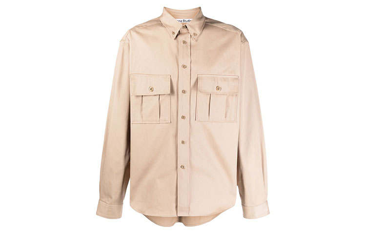 Acne Studios Acne Studios Shirts Men's Brown Lapel Moderate Other