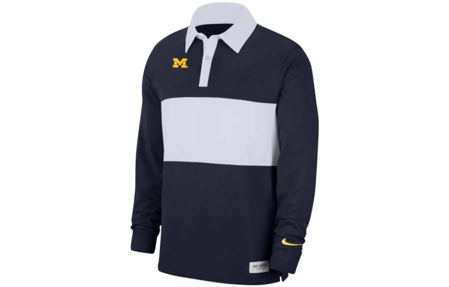 Nike Nike Polo Shirts Men's Marine Blue Polo Collar Moderate Straight Fit