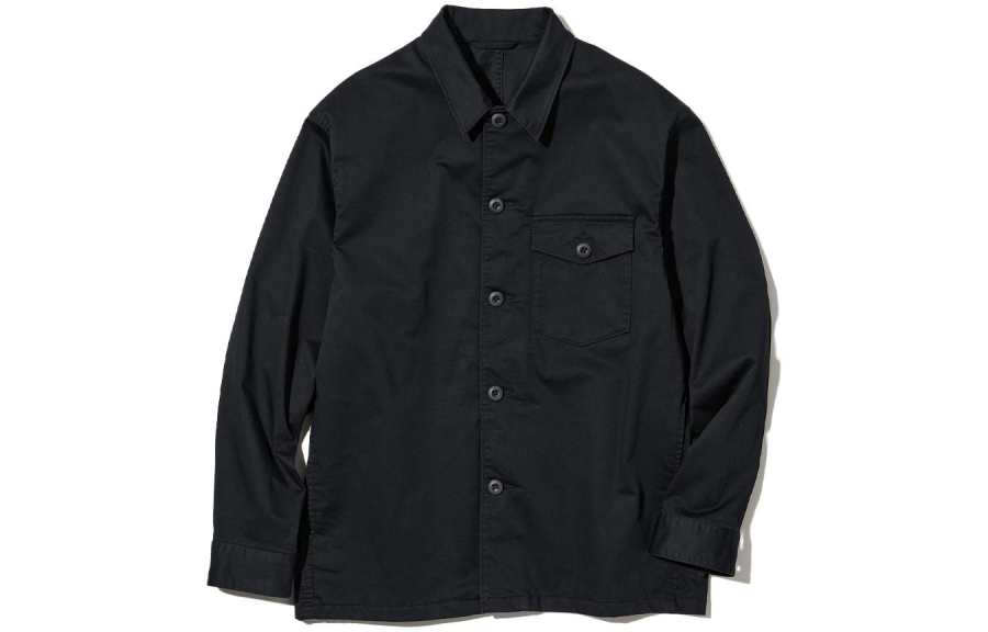UNIQLO Shirts Men's Black Lapel Moderate Shirt