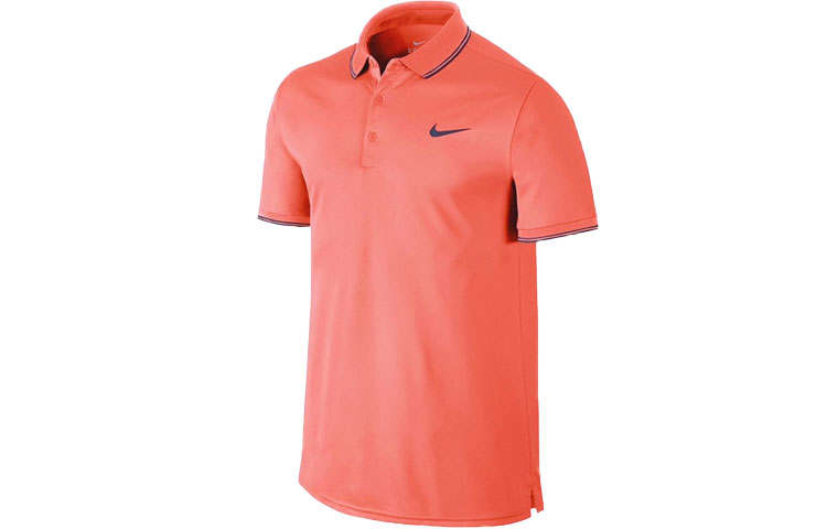 Nike Nike Polo Shirts Men's Orange Polo Collar Moderate Straight Fit