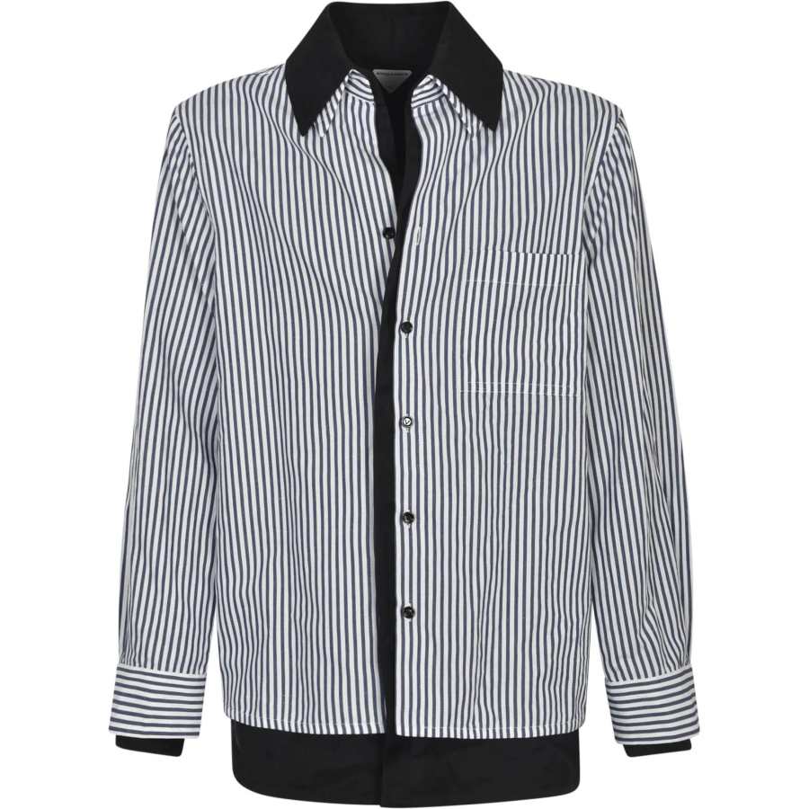 Bottega Veneta Double Layered Striped Shirt