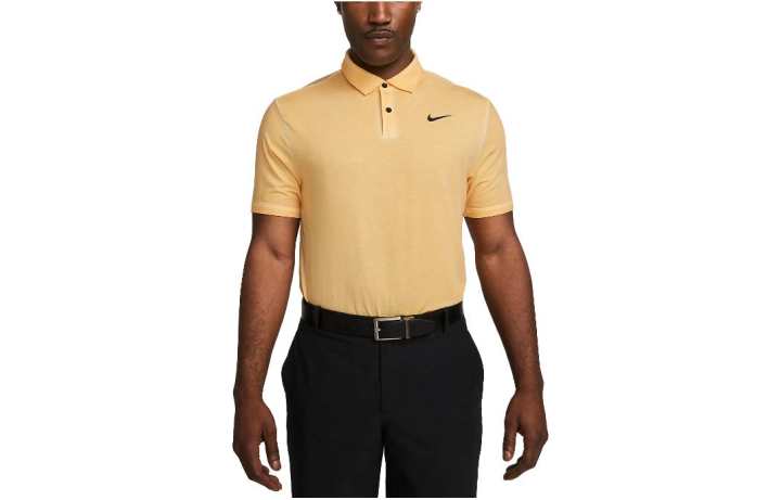 Nike Nike Polo Shirts Men's Ginger Yellow Polo Collar Moderate Straight Fit