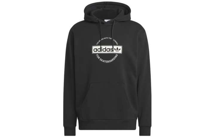 Adidas Adidas Sweatshirts Men's Black Hooded Moderate Regular