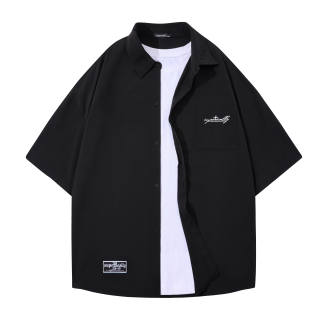 SUPEREALLY Shirts Unisex Pointed Collar Thin Other