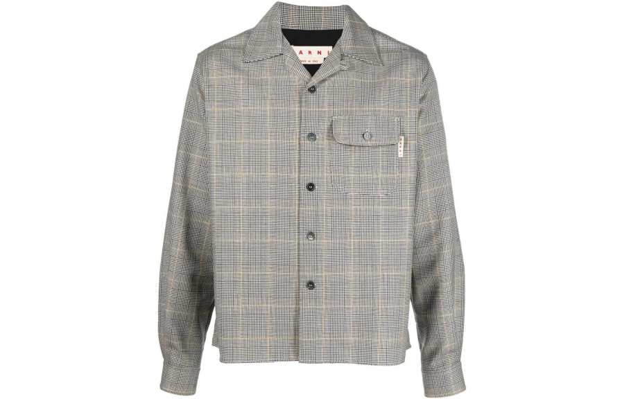 MARNI MARNI Shirts Men's Gray Lapel Moderate