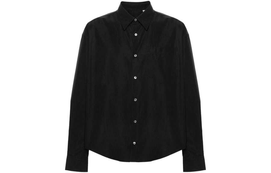 AMIPARIS Shirts Unisex Black Pointed Collar Moderate Other