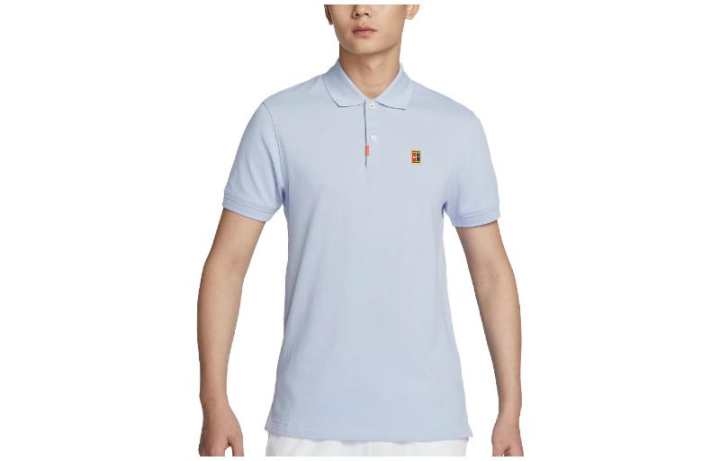 Nike Nike Polo Shirts Men's Blue Polo Collar Moderate Straight Fit