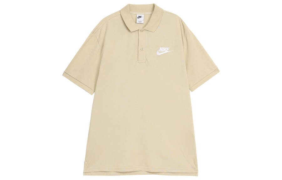Nike Nike Polo Shirts Men's Khaki Milk Tea Polo Collar Moderate Straight Fit