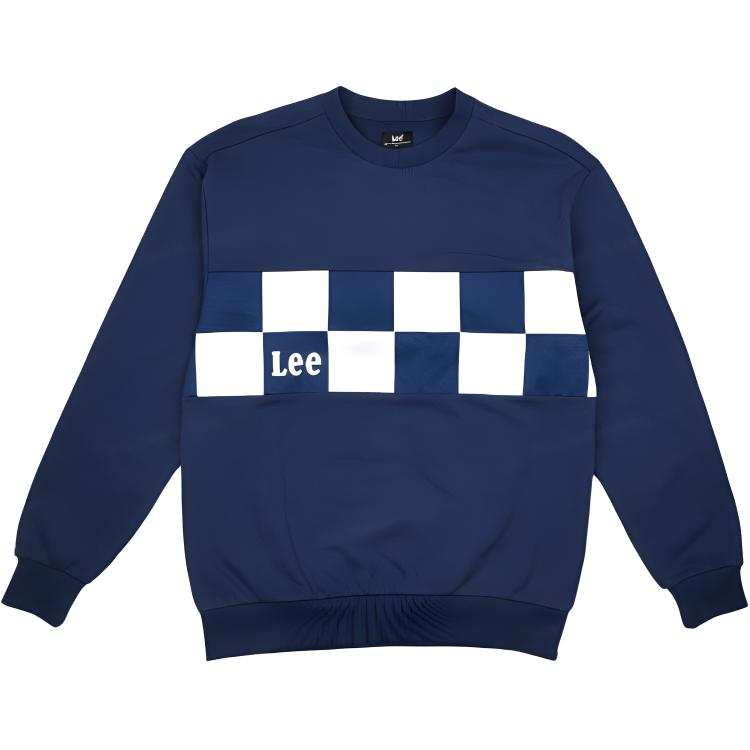 Lee Sweatshirts Men's Blue Crew Neck Moderate Other