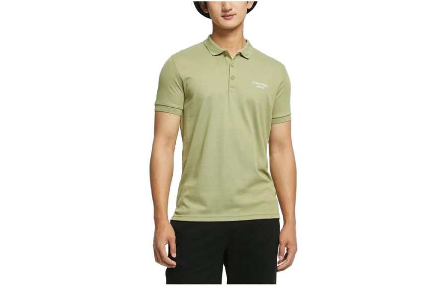Calvin Klein Polo Shirts Men's Dark Green Moderate