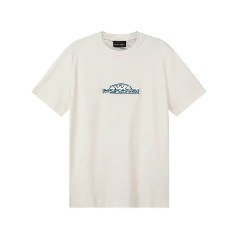Emporio Armani logo-embroidered crew neck T-shirt