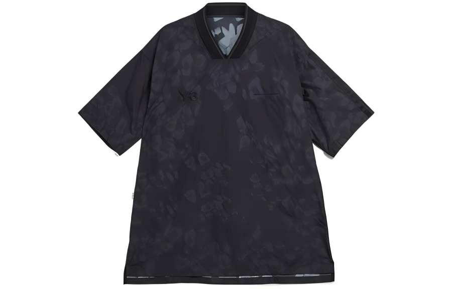 Y-3 Y 3 T Shirts Men's Black V Neck Moderate Straight Fit