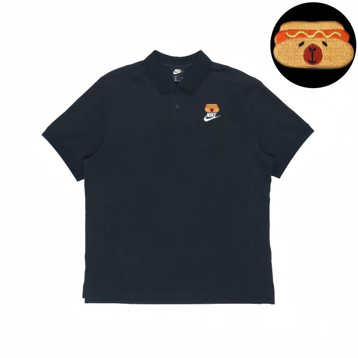 Nike Nike Polo Shirts Unisex Black Lapel Moderate Straight Fit