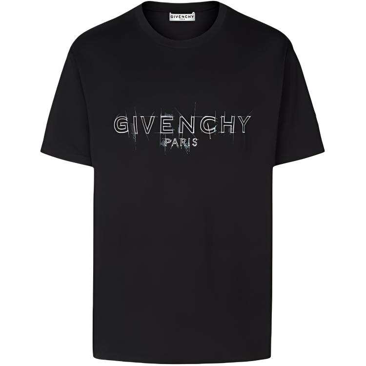 Givenchy Givenchy T Shirts Men's Black Crew Neck Moderate Straight Fit